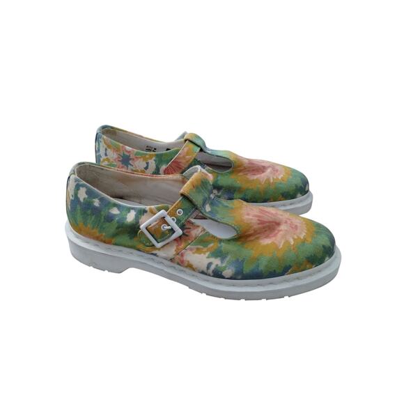 Dr. Martens Shoes - Dr. Martens Women size 11 Canvas  V Polley MTD Multi Color Artsy Boho Oxfords